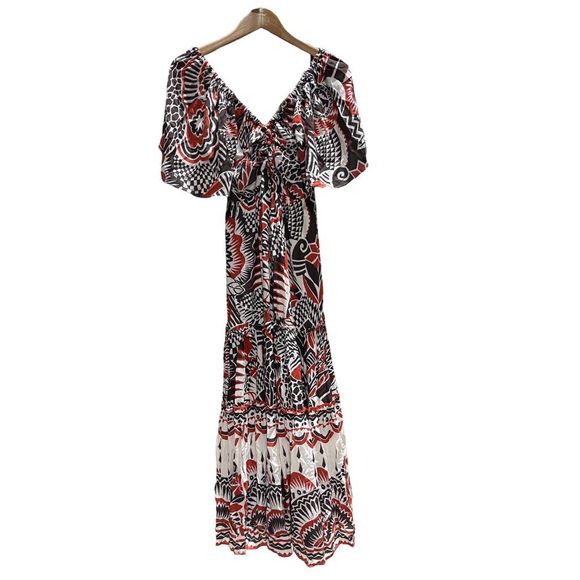 New Anthropologie Tiered Maxi Dress Size XS - Picture 4 of 8